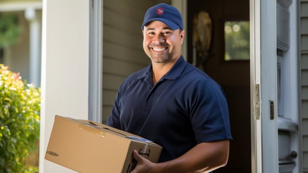 Canada Post worker in action- Shipping Delivery Strategy
