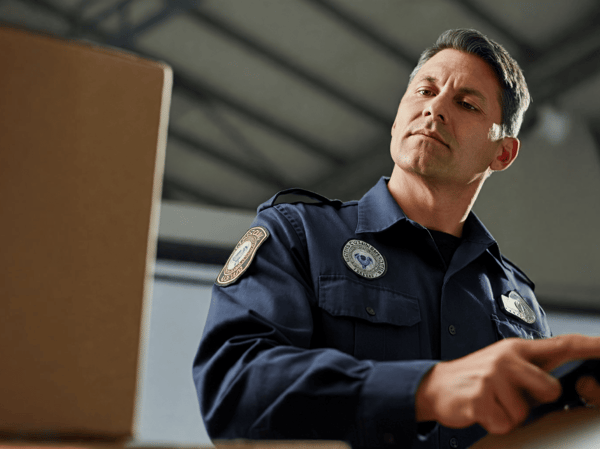 A custom agent inspecting a package before it is imported to Canada