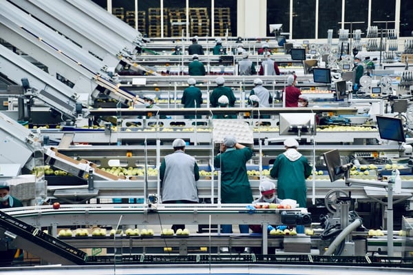 People working in a fulfillment center